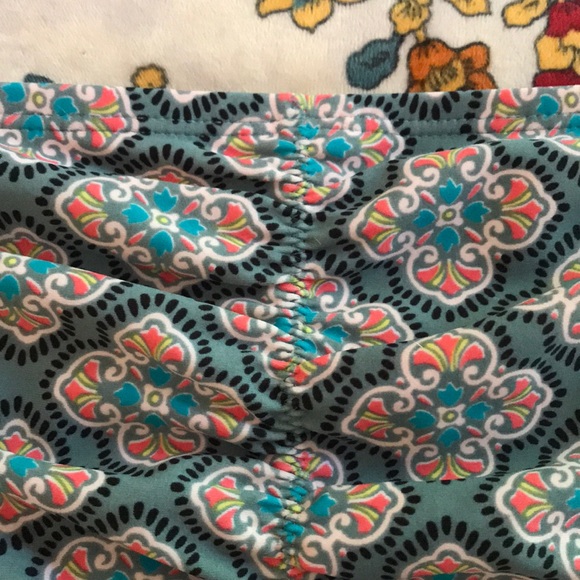 NWOT Cheeky Bikini Bottoms Ruched Patterned Tassle - Picture 7 of 7